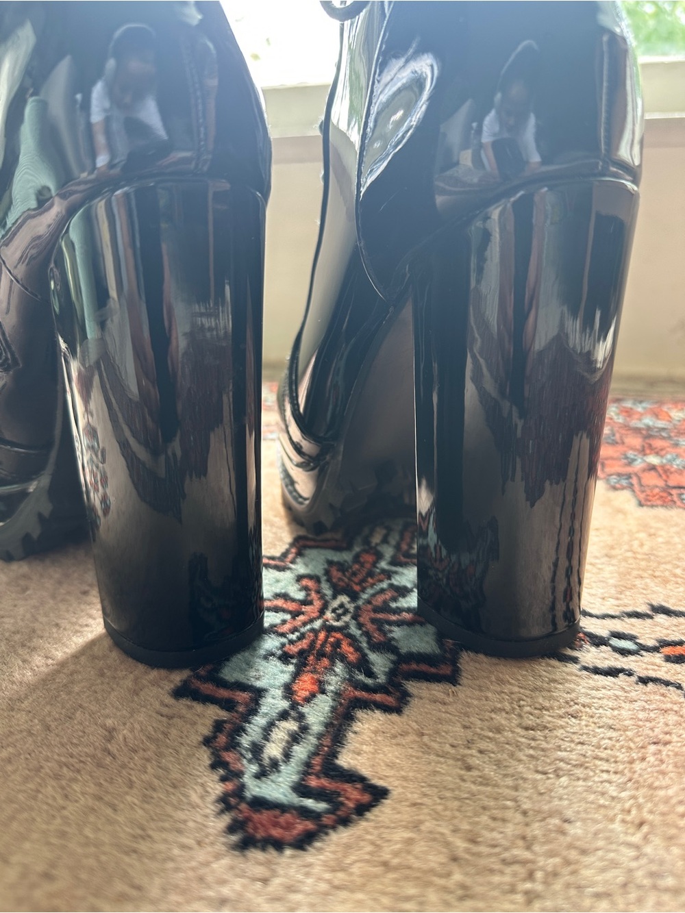 Akira Patent Leather Heeled Boots - Picture 3 of 5